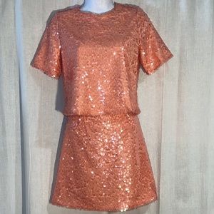 Julie Brown New York pink sequin ensemble -NWT